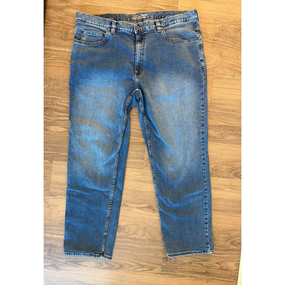 Ridgecut Toughwear Mens 42x30 Medium Wash Blue Straight Leg Denim Jeans